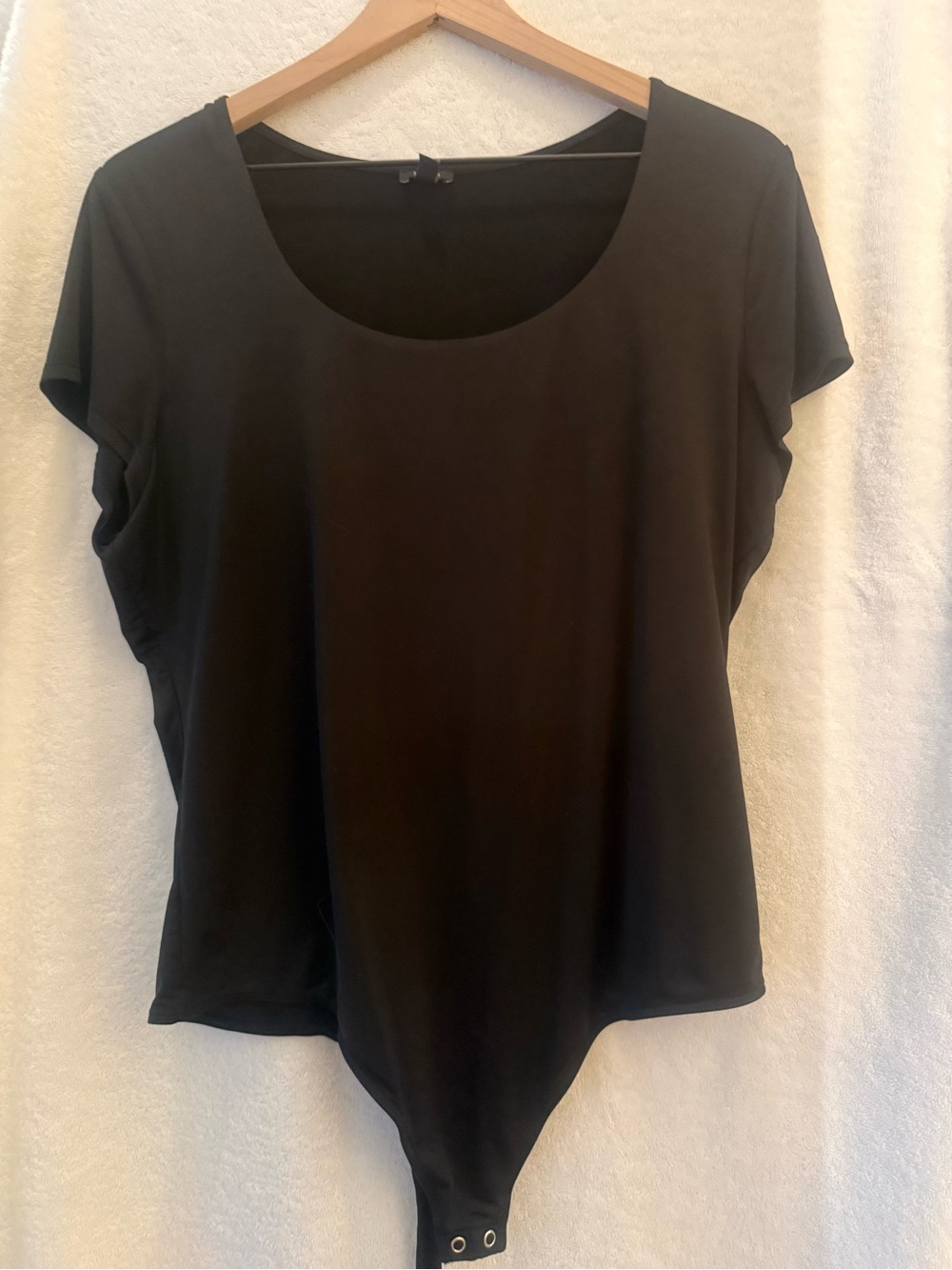 Express Black Scoop Neck Short Sleeve Bodysuit